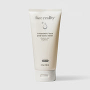 Face Reality L-Mandelic Face and Body Wash 6 fl oz – AHA cleanser that brightens and exfoliates, acne-safe for oily and pigmented skin