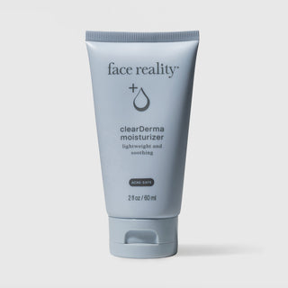 Face Reality clearDerma Moisturizer 2 fl oz – lightweight and soothing acne-safe daily moisturizer for acne-prone skin