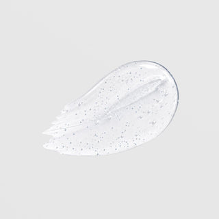 Clear gel texture swatch with tiny bubbles of Face Reality Active Clarity Gel Cleanser