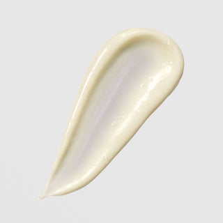 Face Reality Retinol Peptide Serum texture swatch – smooth creamy ivory formula on light gray background