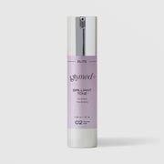 GlyMed Plus Elite Brilliant Tone serum in white pump bottle with silver pump and lavender label, 1.69 oz, on light gray background