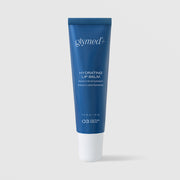 GlyMed Plus Hydrating Lip Balm in navy blue squeeze tube with white cap, 0.5 oz, on light gray background