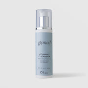 GlyMed Plus Vitamin C Cleanser in white pump bottle with silver collar and light blue label, 6.75 oz, on light gray background