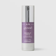 GlyMed Plus Elite Age Delay Cream 1 oz 30ml silver airless pump bottle with purple label on grey background