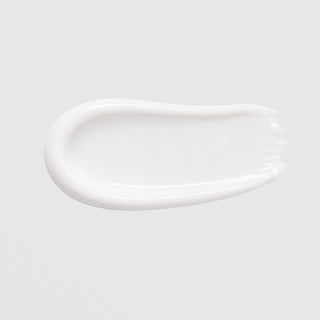 GlyMed Plus Clear Skin Cleanser with Benzoyl Peroxide texture swatch showing creamy white cleanser consistency on light gray background