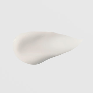 GlyMed Plus Essential Serum with Amino Acids texture swatch showing lightweight, smooth whitish serum consistency on light gray background