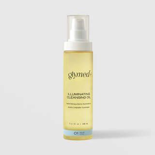 GlyMed Plus Illuminating Cleansing Oil 5 oz pump bottle, brightening makeup remover and facial cleansing oil