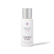 Skincare bottle labeled 'Green Tea Citrus Cleanser' by 'Skin Script' on a white background