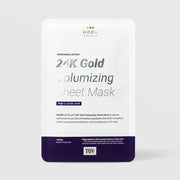 HOP House of PLLA 24K Gold Volumizing PLLA Sheet Mask single packet 30ml with poly-L-lactic acid for plumping detoxification and skin strengthening by TOV
