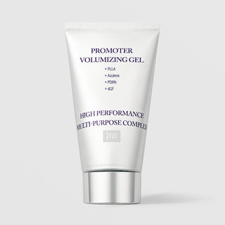 TOV HOP+ Promoter Volumizing Gel white tube with silver cap, PLLA Azulene PDRN 4GF high performance multi-purpose complex