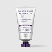 TOV HOP+ Volume Boost Moisturizer silver tube with purple cap, PLLA 4GF Snail Mucus Filtrate Niacinamide, acne-safe sensitive skin daily moisturizer