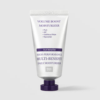 TOV HOP+ Volume Boost Moisturizer silver tube with purple cap, PLLA 4GF Snail Mucus Filtrate Niacinamide, dry to normal skin daily moisturizer