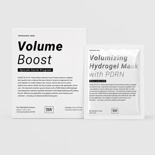 House of PLLA Volume Boost Spicule Facial Program - box with Volumizing Hydrogel Mask with PDRN packet, 5 treatments