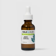 Hale & Hush Sensitive Skin Specialist Remedy Rehab Oil nourish and rebuild facial oil in an amber glass dropper bottle with teal botanical leaf design, 28ml / 0.94 fl oz, on a light gray background