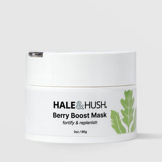 Hale & Hush Berry Boost Mask 3oz jar with pump – fortify & replenish antioxidant face mask for sensitive skin