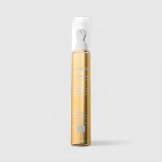 Hevatox Gold Eye Lift Cream 15g gold airless pump tube for ultimate lifting and firming with SP1-NPTox, Theramogen ATC, DERMA-CLERA, retinaldehyde, and gold by TOV Medical Aesthetics