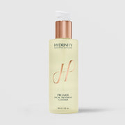 Hydrinity Prelude Facial Treatment Cleanser 6 fl oz (180ml) - pale yellow translucent bottle with rose gold collar and white pump