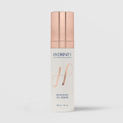 Hydrinity Renewing HA Serum 1 fl oz (30ml) - tall white bottle with rose gold pump cap