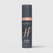 Hydrinity RetaXome Daily Retinal Hydrator 1 fl oz (30ml) - charcoal gray cylinder with rose gold band and pump cap