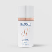 Hydrinity Vivid Brightening Serum 0.5 fl oz (15ml) - white bottle with rose gold band and white pump cap