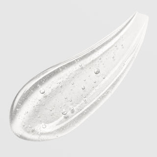Clear gel texture swatch of Hydrinity Prelude Facial Treatment Cleanser showing lightweight gel consistency with micro-bubbles