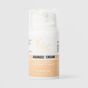 KrX Aesthetics AquaGel Cream 50ml airless pump bottle for all skin types ultra hydrating non-greasy and clearing home care system