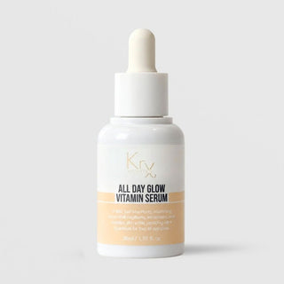 Krx Aesthetics All Day Glow Vitamin Serum dropper bottle, 30ml / 1.01 fl oz