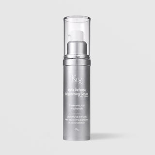 KrX Aesthetics Mela Defense Brightening Serum 30g with tranexamic acid and niacinamide for uneven skin tone