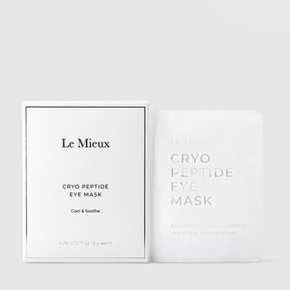 Le Mieux Cryo Peptide Eye Mask cooling and depuffing under-eye patches – white box with inner refill pouch, 4 pairs / 0.17 oz each
