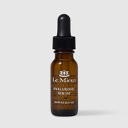 Le Mieux Hyaluronic Serum hydrating facial serum travel size 0.5 oz 15 ml amber glass dropper bottle with black rubber bulb. Available at Art of Skin Care