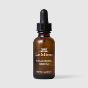 Le Mieux Hyaluronic Serum hydrating facial serum 1 oz 30 ml amber glass dropper bottle with black rubber bulb. Available at Art of Skin Care