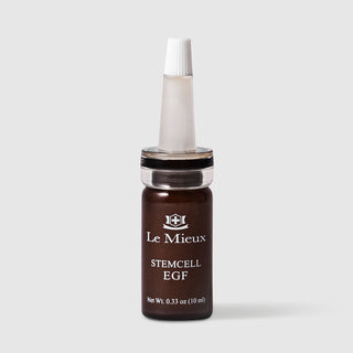 Le Mieux Stemcell EGF stem cell epidermal growth factor facial serum single ampoule 0.33 oz 10 ml dark amber glass vial with precision applicator tip. Available at Art of Skin Care