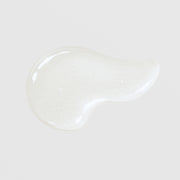 Le Mieux Hyaluronic Serum texture swatch showing lightweight clear gel formula on grey background.