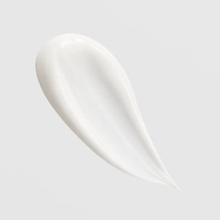 Le Mieux Sheer Hydration texture swatch showing lightweight white moisturizer formula on grey background.