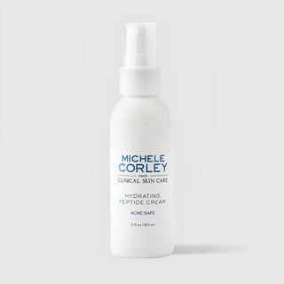 Michele Corley Clinical Skin Care Hydrating Peptide Cream 2 fl oz (60ml) - Acne Safe formula in white pump bottle