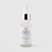 Michele Corley Clinical Skin Care Revitalizing Peptide & Stem Cell Eye Gel 0.5 fl oz (15ml) - Acne Safe, frosted dropper bottle with silver collar
