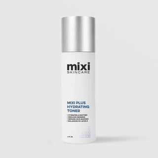 Mixi Skincare Plus Hydrating Toner bottle, 4 fl oz, for hydrating, soothing, and repairing skin barrier