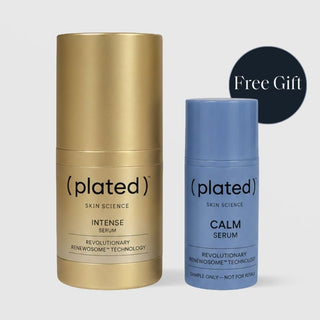 Plated Intense Serum with free gift Calm Serum sample, Renewosome Technology skin science
