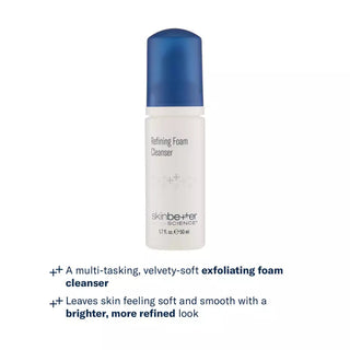 SkinBetter Refining Foam Cleanser, exfoliating formula, 1.7 fl oz / 50 mL