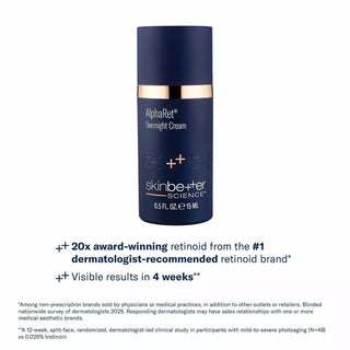 SkinBetter AlphaRet Overnight Cream, award-winning retinoid, 0.5 fl oz / 15 mL