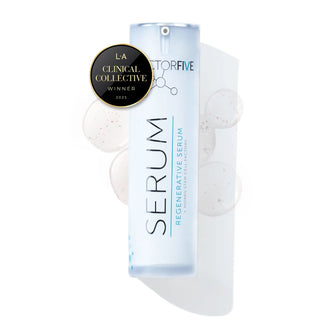 FactorFive Regenerative Serum bottle, LA Clinical Collective 2025 award winner