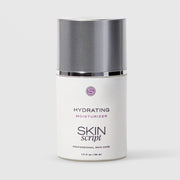 Skin Script Hydrating Moisturizer – white airless pump bottle with silver cap, 1.7 fl oz / 50ml