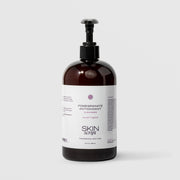 Skin Script Pomegranate Antioxidant Cleanser nourish and hydrate facial cleanser – dark amber bottle with black pump dispenser, 16 fl oz / 480ml