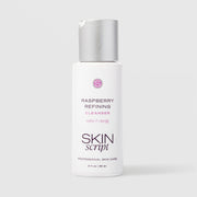 Skin Script Raspberry Refining Cleanser refine and clarify facial cleanser – white bottle with silver flip-top cap, 2 fl oz / 60ml