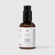 Skin Script Triple C Serum Vitamin C brightening facial serum – dark amber bottle with black pump dispenser, 4 fl oz / 120ml