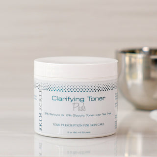 Skin Script Clarifying Toner Pads with bowl