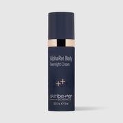 AlphaRet Body Overnight Cream travel size bottle by skinbetter science on a light gray background