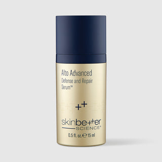 Skinbetter Alto Advanced Serum travel size on a grey background