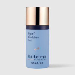 Skinbetter Mystro Active Serum in a travel size on a grey background