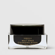 Sorella Apothecary Melt Away Cleansing Ritual 3 oz in a clear square jar with black lid and gold label on a light gray background